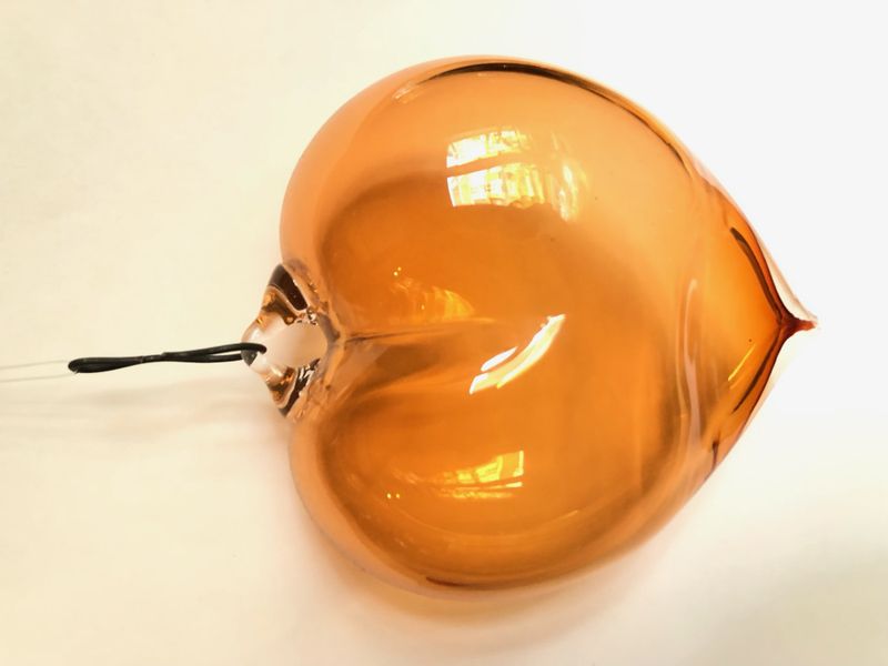 Glasshjerte lys oransje