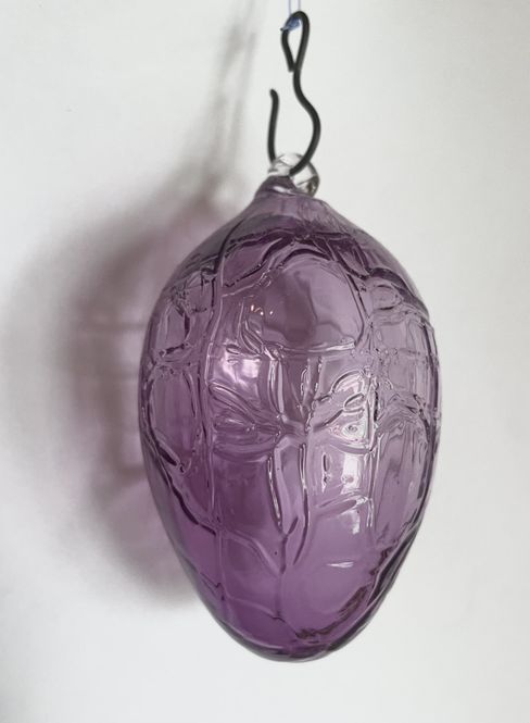 Hovedbilde glassegg lilla krakelert